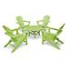 POLYWOOD® South Beach 5-Piece Conversation Group Plastic in Green | Outdoor Furniture | Wayfair PWS105-1-LI