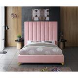 Willa Arlo™ Interiors Sibert Tufted Platform Bed Upholstered/Velvet in Pink | 70.5 H x 60 W x 81 D in | Wayfair E6C86C74FD3D4435B727CA13B8273887