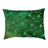 Tucker Murphy Pet™ Byrge Planets Stars Dog Pillow/Classic Polyester in Green/Yellow | 9.5 H x 28 W x 18 D in | Wayfair