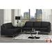 Rosdorf Park Kase 3 Piece Leather Living Room Set ( 6 Seater ) Genuine Leather in Black | 33 H x 79 W x 35 D in | Wayfair Living Room Sets