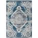 Blue 0.5 in Area Rug - Entourage Malia Distressed Vintage Floral Vintage Medallion Area Rug, 8x10, Multicolored by Modway Polypropylene | Wayfair