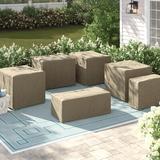 Arlmont & Co. Raighlyn Water Resistant 6 Piece Patio Sofa Cover Set in Gray | Wayfair BARBADOS-06dWC-GRY