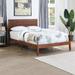 Red Barrel Studio® Damaris Queen Solid Wood Platform Bed Wood in Brown, Size 45.25 H x 63.0 W x 84.5 D in | Wayfair