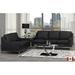 Rosdorf Park Kase 3 Piece Leather Living Room Set ( 5 Seater ) Genuine Leather in Black | 33 H x 79 W x 35 D in | Wayfair Living Room Sets