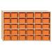 Wood Designs Contender 30 Compartment Cubby w/ Bins Wood in Orange | 33.875 H x 50.75 W x 12 D in | Wayfair C16039OR