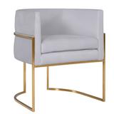 Inspire Me! Home Décor Giselle Velvet Arm Chair Upholstered/Velvet in Gray/White | 28 H x 24.4 W x 23.2 D in | Wayfair TOV-D6301