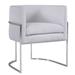 Inspire Me! Home Décor Giselle Velvet Arm Chair Upholstered/Velvet in Gray/White | 28 H x 24.4 W x 23.2 D in | Wayfair TOV-D6300