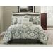 Charlton Home® Duarte Gray/Cream Comforter Set Polyester/Polyfill/Cotton in White | King Comforter + 1 Sham + 1 Bedskirt | Wayfair