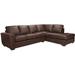 Brown Sectional - Latitude Run® Gile 116" Wide Genuine Leather Right Hand Facing Corner Sectional Genuine Leather | 36.5 H x 116 W x 85 D in | Wayfair