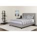 Lark Manor™ Aluino Tufted Platform Bed w/Memory Foam Pocket Spring Mattress Upholstered/Polyester/Metal in Gray | 49 H x 84 W x 85 D in | Wayfair