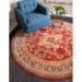 Blue/Red 96 x 0.5 in Area Rug - World Menagerie Lauri Southwestern Beige/Red/Light Blue Area Rug Polypropylene | 96 W x 0.5 D in | Wayfair