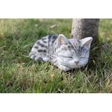 Hi-Line Gift Ltd. Tabby Kitten Sleeping Statue in Gray | 3.15 H x 4.33 W x 7 D in | Wayfair 87699-C