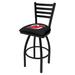 Holland Bar Stool NHL 30" Swivel Bar Stool Upholstered/Metal in Black | 45 H x 18.5 W x 17 D in | Wayfair L01430NJDevl