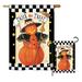 Breeze Decor 2 Piece Jack-O-Lantern Witch Fall Halloween Impressions Decorative Vertical 2-Sided Garden Flag in Black/Orange | Wayfair