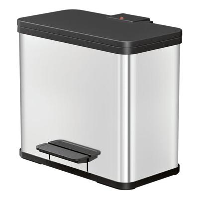 Hailo Mülleimer »Öko Trio Plus L« Edelstahl 3x 9 Liter silber, 47x43x34 cm