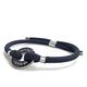 Emporio Armani Bracelet for Men , Inner Length: 185+/-10 mm; Size Metal Ring: 19x19x2 mm Blue Nylon Bracelet, EGS2606040