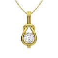 Diamondere Natural and Certified Amethyst Infinity Knot Solitaire Necklace in 9ct White Gold | 0.43 Carat Pendant with Chain