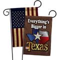 Breeze Decor 2 Piece Texas Americana States Impressions Decorative Vertical 2-Sided Polyester Flag Set Metal in Brown/Red | 40 H x 28 W in | Wayfair