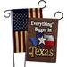 Breeze Decor 2 Piece Texas Americana States Impressions Decorative Vertical 2-Sided Polyester Flag Set Metal in Brown/Red | 40 H x 28 W in | Wayfair