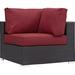 Convene Outdoor Patio Corner in Espresso Red - East End Imports EEI-1840-EXP-RED
