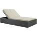 Sojourn Outdoor Patio Sunbrella® Double Chaise in Chocolate Beige - East End Imports EEI-1983-CHC-BEI