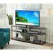 "Designs2Go 3 Tier 60"" TV Stand in Weathered Gray - Convenience Concepts 131060WGY"