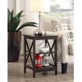 Oxford End Table Espresso in Espresso Finish - Convenience Concepts 203085ES