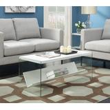 SoHo Coffee Table with Shelf in White - Convenience Concepts 131557W