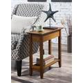 American Heritage Flip Top End Table in Dark Walnut - Convenience Concepts 7105059DWN