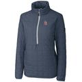 Women's Cutter & Buck Charcoal St. Louis Cardinals Rainier Half-Zip Popover Jacket