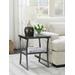 X-Calibur End Table in Black Woodgrain - Convenience Concepts 111545BL