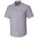 Texas Rangers Cutter & Buck Short Sleeve Stretch Oxford Button-Down Shirt - Charcoal