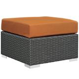 Sojourn Outdoor Patio Sunbrella® Ottoman in Canvas Tuscan - East End Imports EEI-1855-CHC-TUS