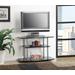 Designs2Go No Tools 3 Tier TV Stand in Black - Convenience Concepts 131020