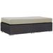 Convene Outdoor Patio Fabric Rectangle Ottoman in Espresso Beige - East End Imports EEI-1847-EXP-BEI