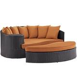 Convene Outdoor Patio Daybed in Espresso Orange - East End Imports EEI-2176-EXP-ORA