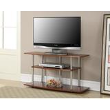 Designs2Go No Tools 3 Tier Wide TV Stand in Cherry - Convenience Concepts 131031CH