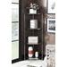 Royal Crest 4 Tier Corner Shelf in Chrome / Glass - Convenience Concepts 134005