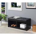 Broadmoor Storage Ottoman in Black Finish - Convenience Concepts 143080BL