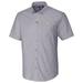 Oakland Athletics Cutter & Buck Short Sleeve Stretch Oxford Button-Down Shirt - Charcoal