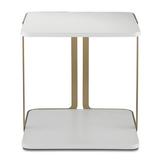 Boulevard Eight Thad End Table Wood/Metal in Brown/White | 20 H x 20 W x 20 D in | Wayfair ST26010013000