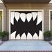 The Holiday Aisle® Monster Teeth Door Mural Polyester in Black/White | 84 H x 96 W x 1 D in | Wayfair 173976E9BD52425FB97F48852D097055