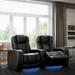 Red Barrel Studio® Grand HR Series Home Theater Row Seating (Row of 2) Microfiber/Microsuede in Brown | 43 H x 74.75 W x 40.5 D in | Wayfair
