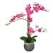 Vickerman 604946 - 23.5" Mauve Phalaenopsis In Pot (FN190201) Home Office Flowers in Pots Vases and Bowls