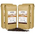 Coffee Masters Brazil Yellow Bourbon Coffee Beans 4x1kg - Single Origin 100% Arabica Coffee Beans for a Heavy Bodied Creamy Espresso - Brazilian Coffee Ideal for Espresso Machines