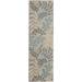 Nourison Tranquil TRA01 White and Blue 7' Runner Hallway Rug - Nourison TRA01