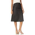 The Drop Damen Maya Rock, seidiger Slip-Skirt-Stil, Schwarz, L