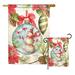 Breeze Decor Woodland Holiday Winter Wonderland Impressions 2-Sided Polyester 2 Piece Flag Set in Red | 28 H x 18.5 W in | Wayfair