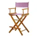 "Casual Home 24"" Honey Oak Finish Director's Chair, Pink"