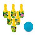 Mondo Toys – Jungle-Bowling-Set für Kinder – INKLUSIVE 1 Ball und 6 Jungle-Themenkegel – Sportspielzeug – Spiel für Kinder 2 3 4 Jahre - 28524